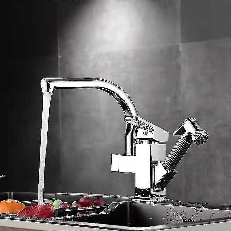 Swivel Spout Kitchen Sink Mixer Taps With Pull Out Bidet Spray Head
