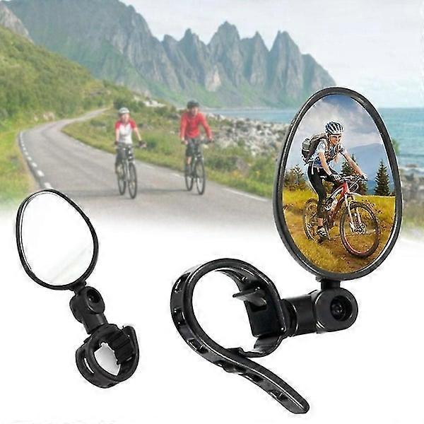 2 Pack Bicycle Mirrors Universal Mini 360 Rotaty Rear View Camera Handlebar Gla