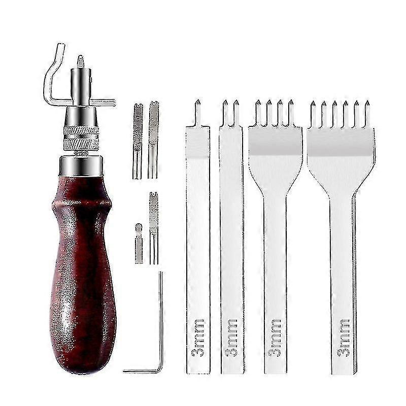 Craft Tools Kit Hand Sewing Stitching Punch Carving Groover Set Accessories Diy Tool