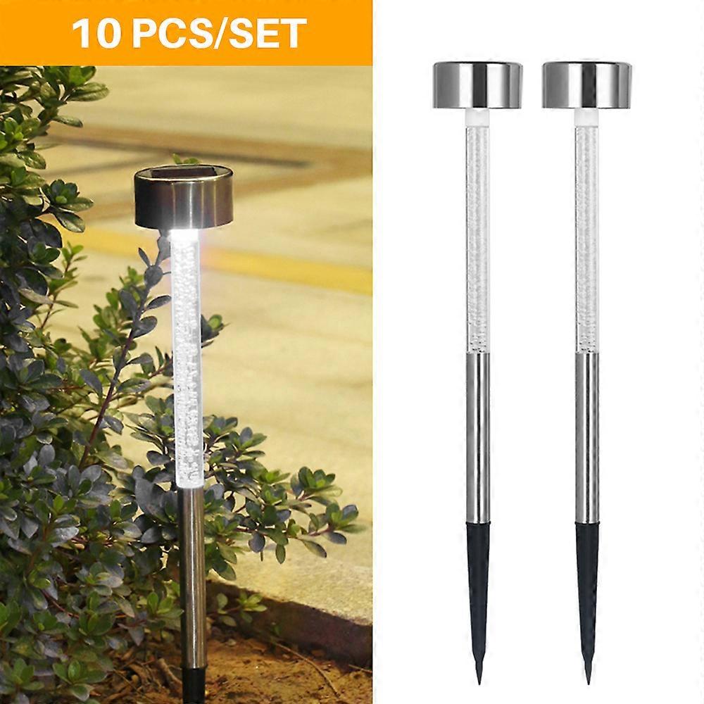 Solar Light In Ground Light Multicolor Bright Lawn Waterproof Acrylic 10 pcs