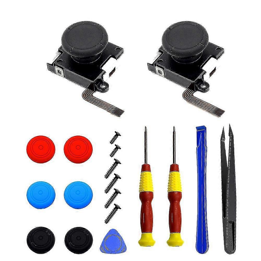 2-pack Joycon Joystick 3d Thumb Stick Replacement Kit For Include Screwdrivers Thumb Stick C