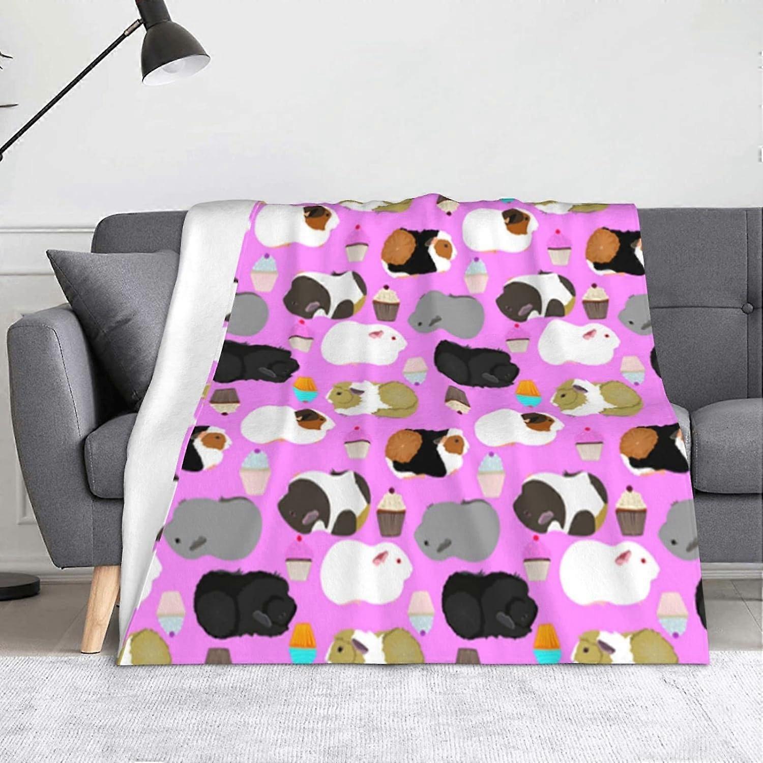 Cute Little Mouse Throw Blanket, Soft Lightweight Flannel Blanket for Sofas, Bed, SetteesFVBG-223