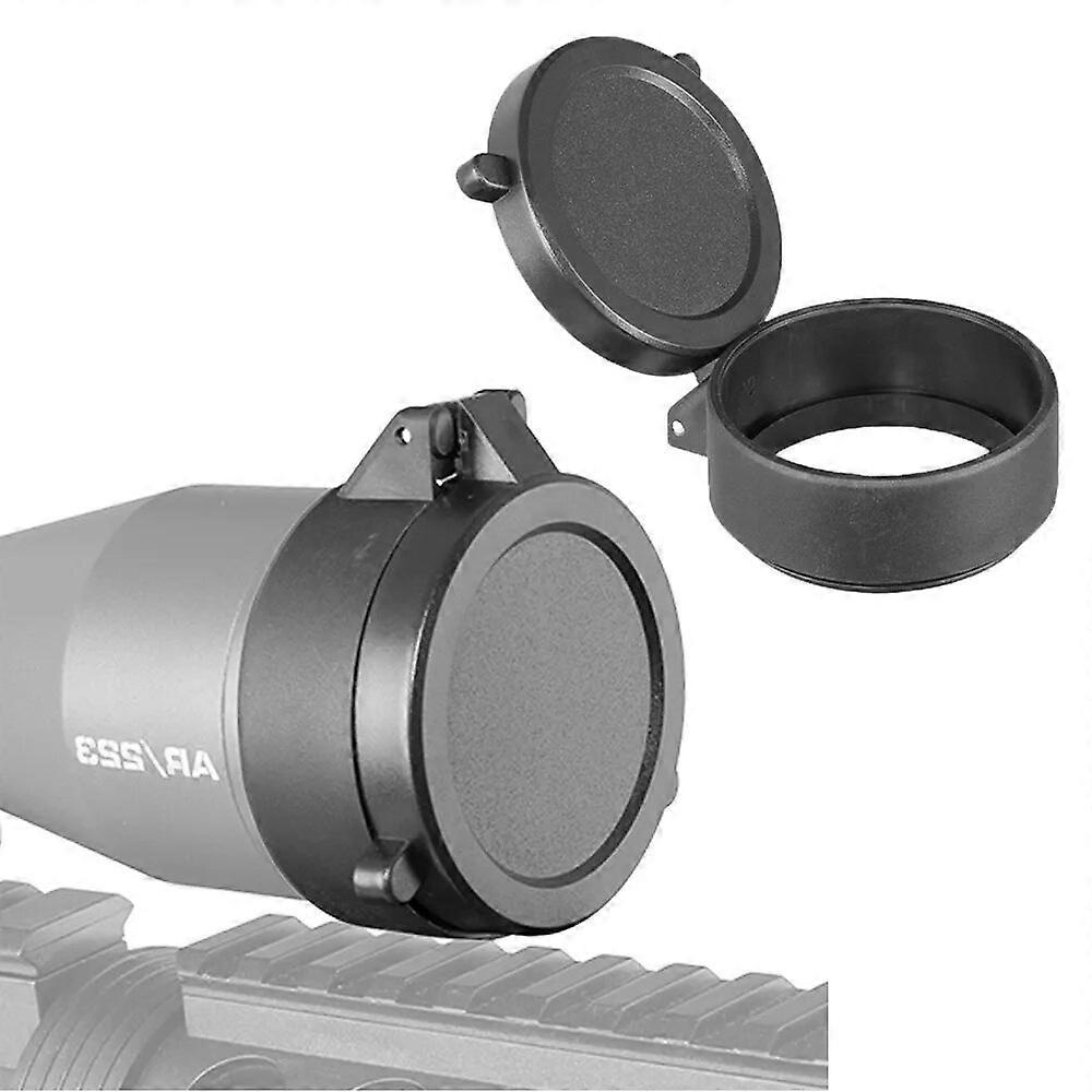 Rifle Scope Lens Cover Flip Spring Up Quick Open Lens Dust Cover Protective Cap for Outer Dia 25-69mm Caliber Hunting Riflescope