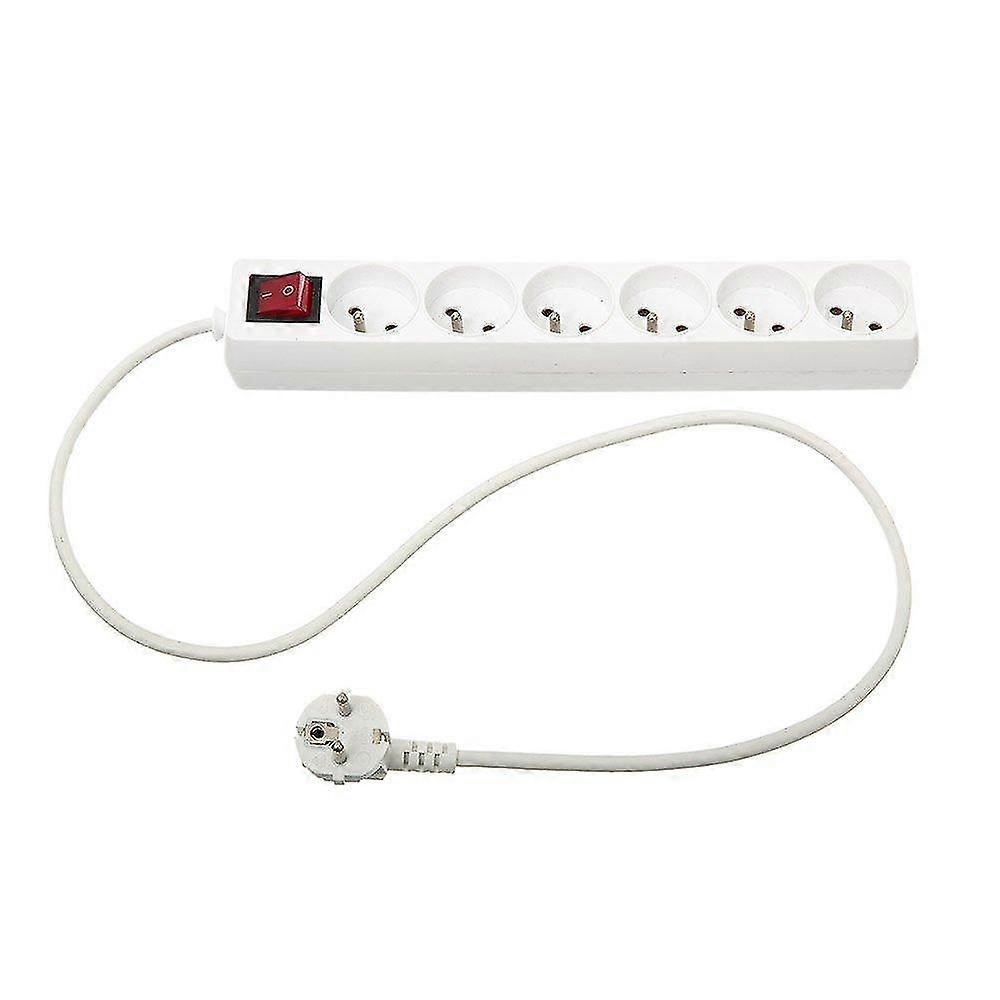 Branch Outlet 6-way With Switch White