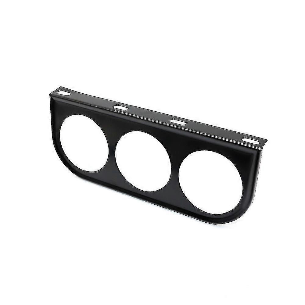 Gauge Holder,52mm/2in 3-hole Triple Instrument Panel Shell Gauge Mounting Bracket Car Dashboard Meter Iron Holder(1pcsblack)