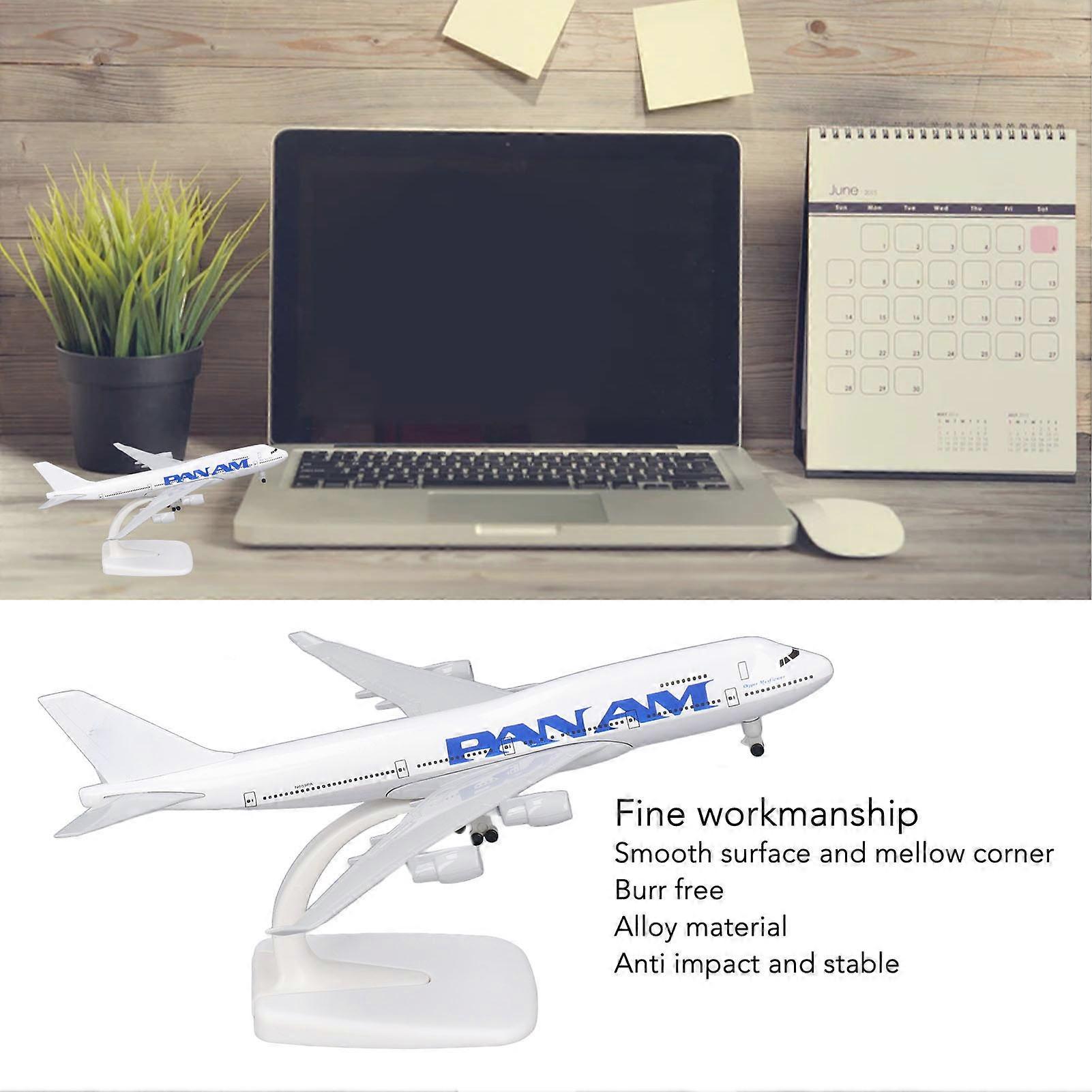 Alloy Airplane Model Toy Adult Children Diecast Airliner Model with Stand Decoration for Toy Store 7.9 Inch