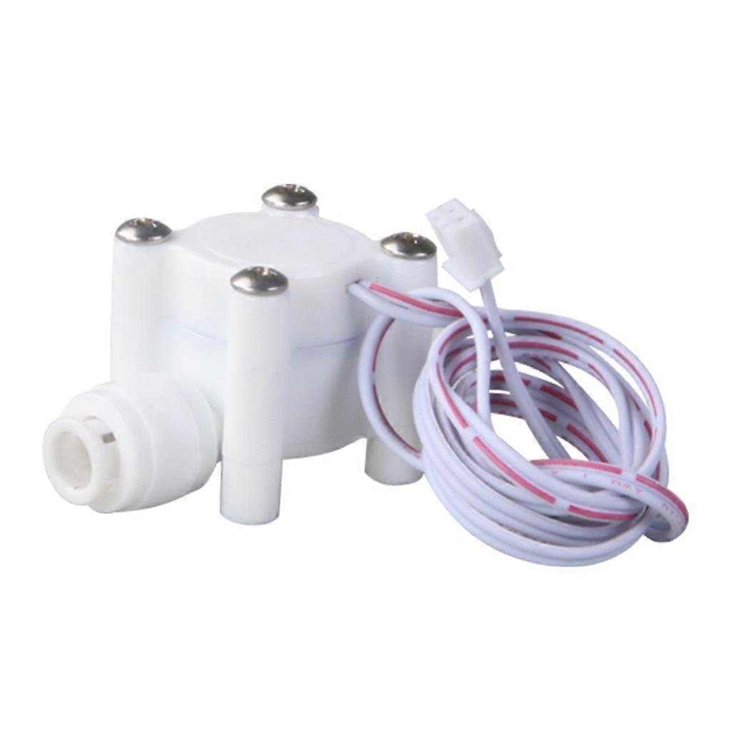 1/4" Quick Plug Water Flow Switch Control Flowmeter Counter 300ml/Min