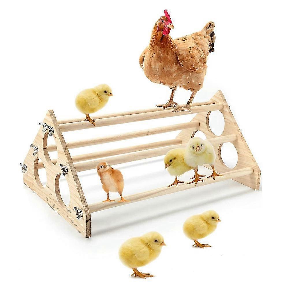Chicken Perch Wooden Chicken Roosting Bar- Strong Handmade Chicken Jungle Gym For Brooder,coop, 15.