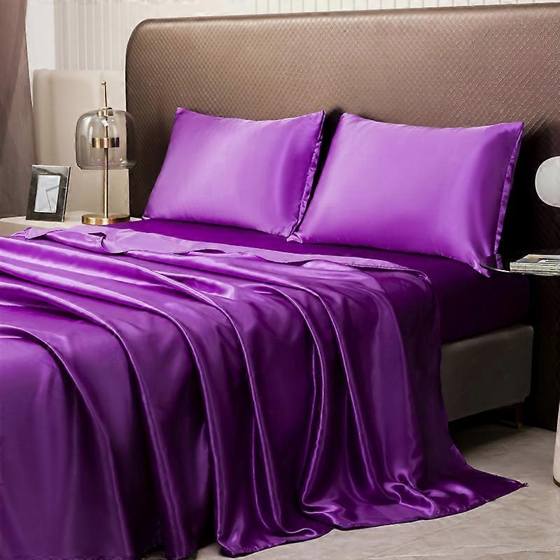 Satin Sheets - Queen Sheet Set, 4 Pcs Queen Bed Sheets