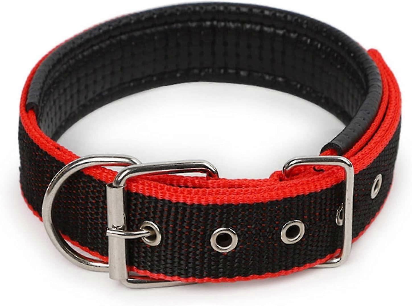 pet nylon comfort collar -black red, m(size: 2.0 x 50 cm)