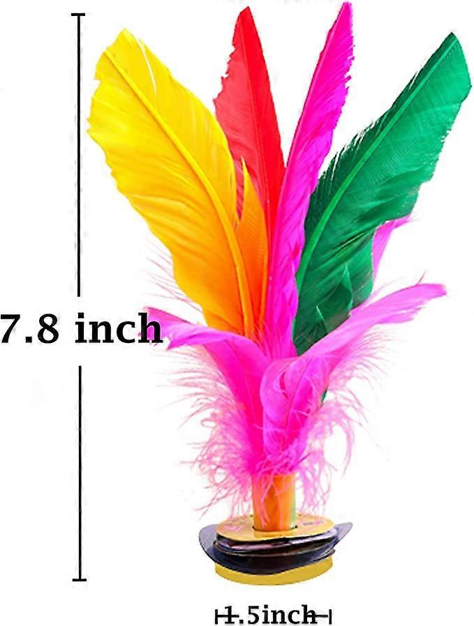 Jianzi Shuttlecock Coloré Plumes - Pied De Volant Chinois Traditionnel, Fitness & Loisir Extérieur/Intérieur