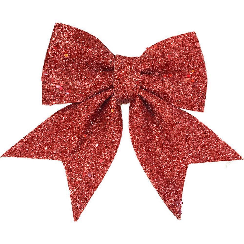 2/10Pcs Christmas Large Bow Glitter Bowknot Xmas Wreath Bow for Christmas Tree Party Gift Present Wrapping Decoration
