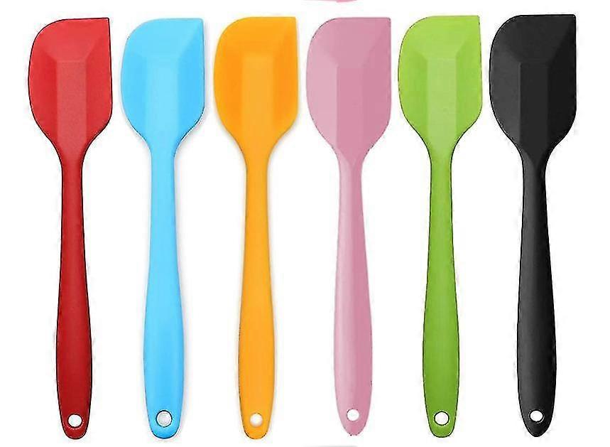 6pcs Dough Scraper Set, Silicone Dough Spatula With Metal Core Heat Resistant Non Stick Bpa Free