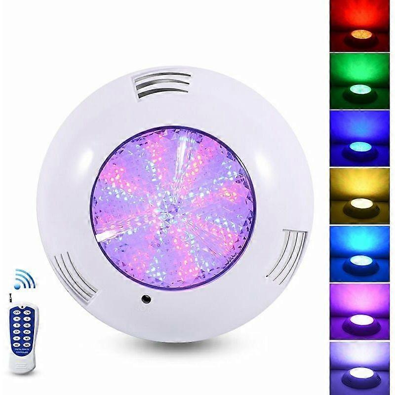 Pool Lighting, 35W Extra-Flat RGB Swimming Pool Lamp Dimmable Multi-Color Changing Submersible LED with Remote Control, 140 Beam Angle, IP68 Waterproo