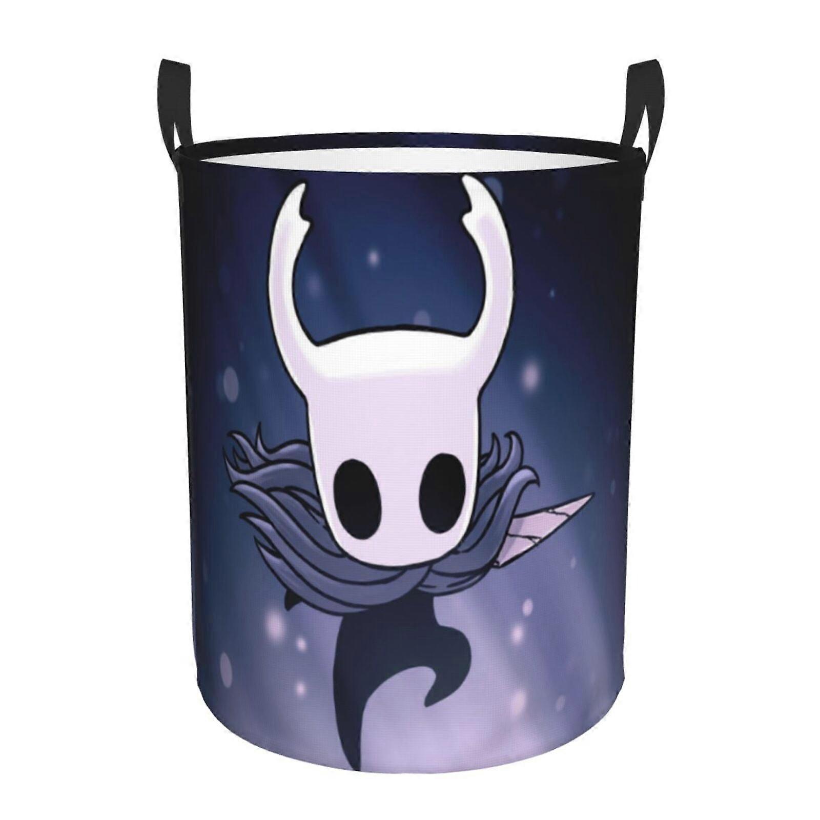 中空騎士3Dグラフィック炎ランドリーバスケット火炎服ハンパー収納ハンドル付き-SYS29016