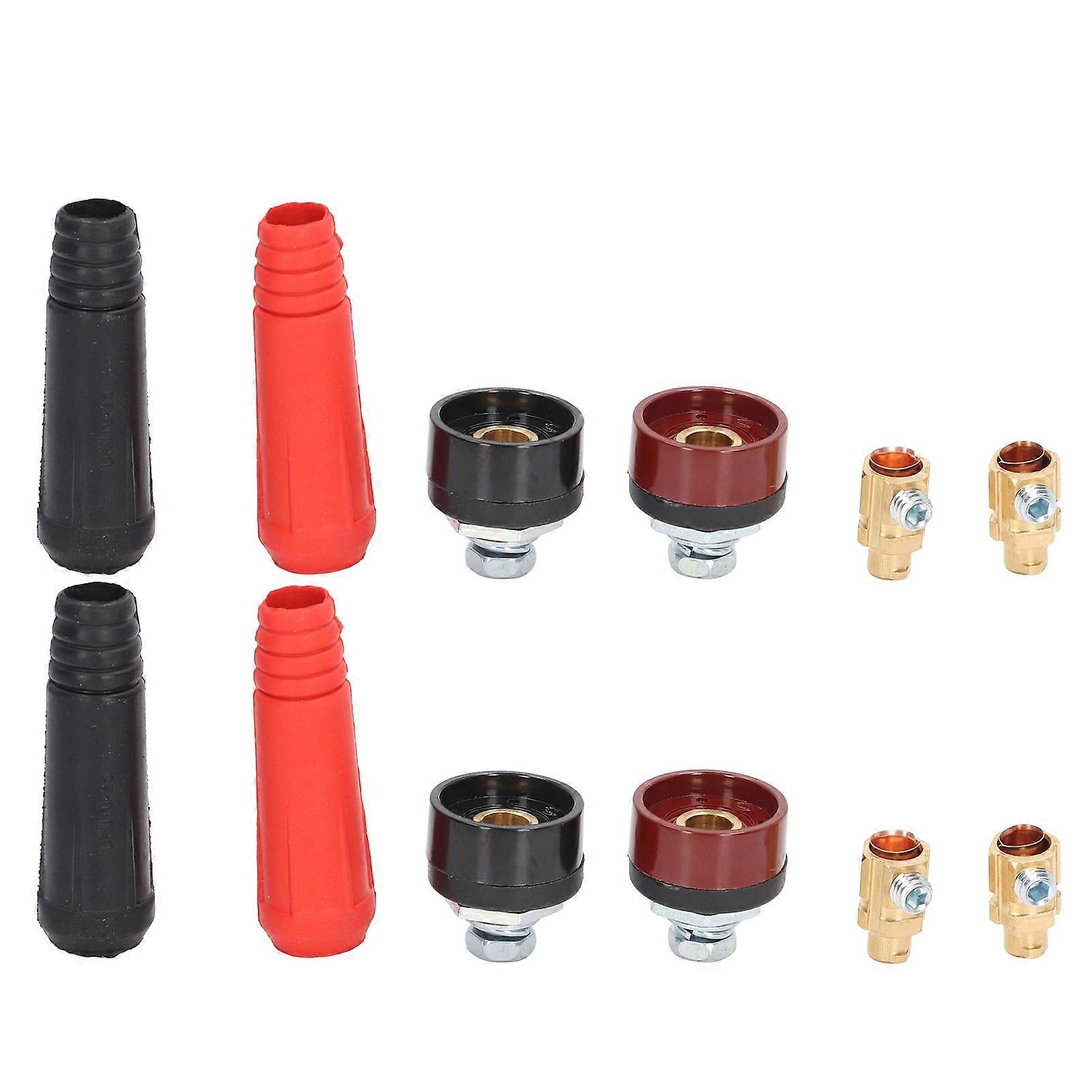 12Pcs Welding Cable Panel Connector Quick Fitting Plug Socket Set Kit for Power Supply