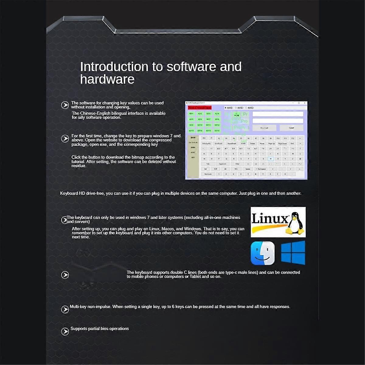 3 Keys Macro Programming Mini Keyboard for Photoshop Gaming Hotswap Programming Keypad Copy Paste M