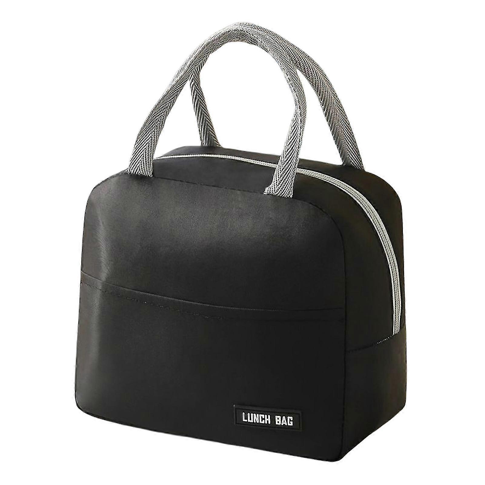 Solid Color Twill Lunch Bag Portable Insulation Bag Thick