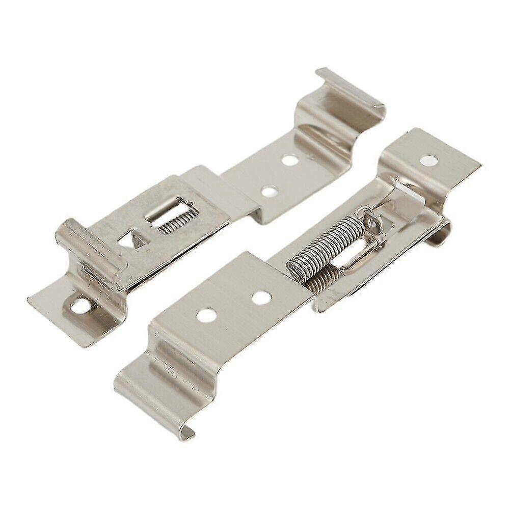 Car License Number Plate Frame Holder Trailer Clips Spring Loaded Bracket (silver)(2pcs)