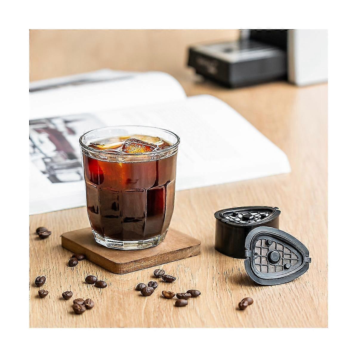 2-in-1 Coffee Capsule Pod For Nestle St 9662.62 Refillable Filter Pod Replacement Coffee Capsule Tea With Spoon Brush