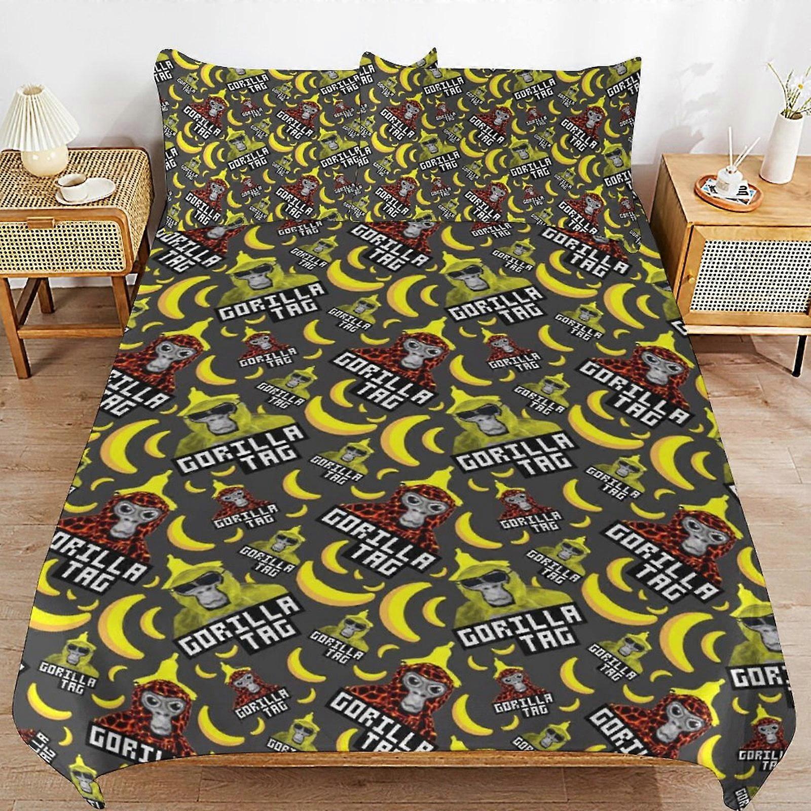 Bedding set HF232 la Tag Bedding Set Duvet Cover Comfortable and Lightweight Cartoon Bedding 3 Piece  Multiple sizes to choose from LS232