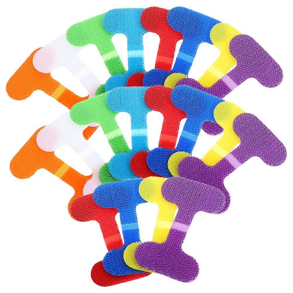 20Pcs Nylon Cable Labels Reusable Core Cable Tags Wraps Flexible Cable Organizer