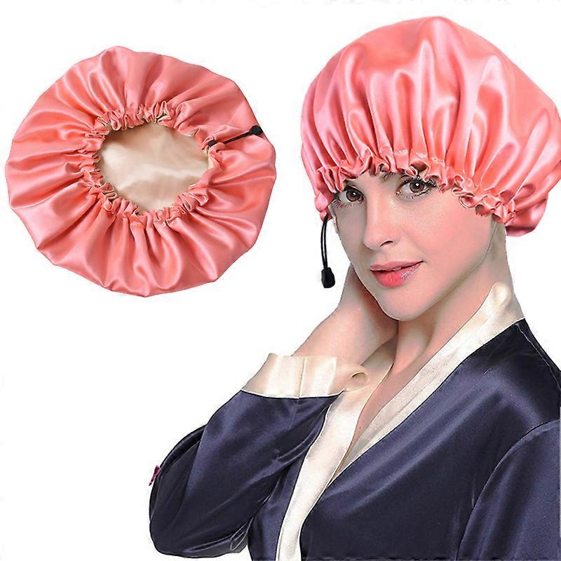 Silk Bonnet Sleep Cap Extra Large Jumbo Day and Night Cap Hat