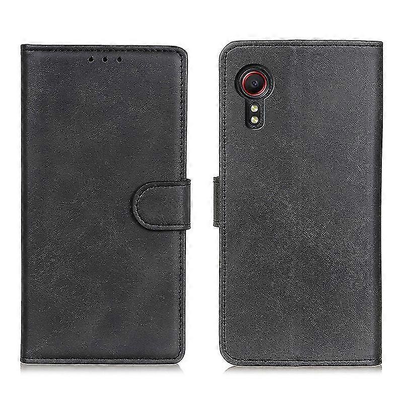 For Samsung Galaxy Xcover 5 Wallet Phone Case Flip Cover Bi-color Phone Protector with Stand