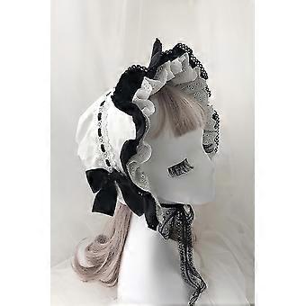 中世のヴィンテージメイドコスプレパンプキンキャップレースアップ調節
