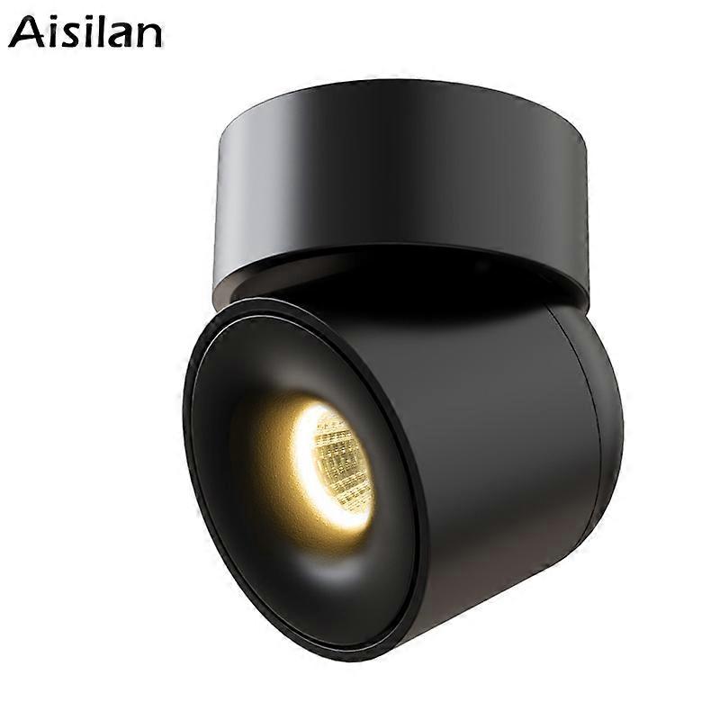 Aisilan Led Sıva Üstü Downlight 7W CRI97 Ayarlanabilir Açı 90 Koridor Oturma Odası AC90-260V Için Tavan Spot Işık Döndür