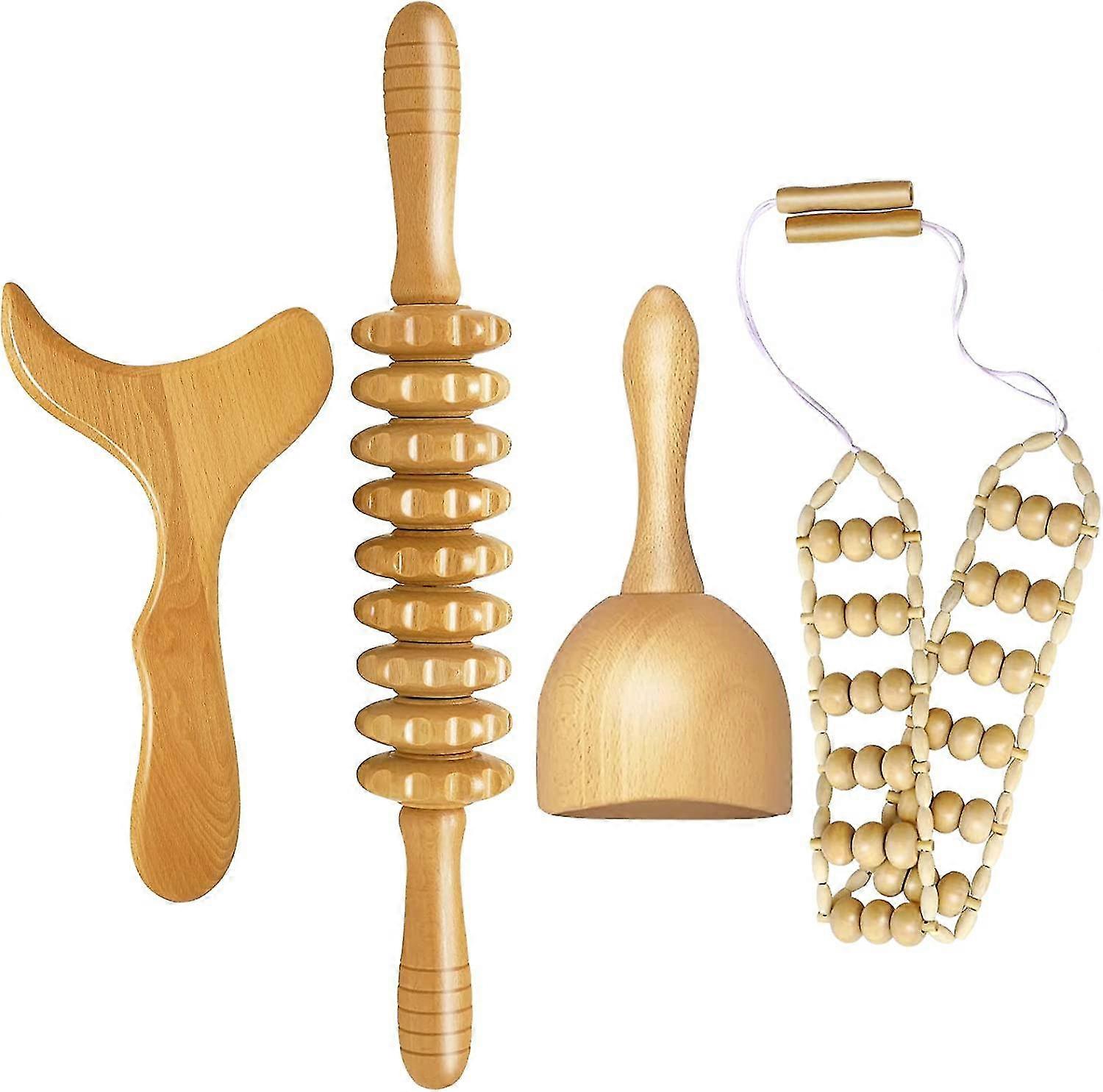 4 Pcs Therapy Massa Tools For Sha, Draina Massar