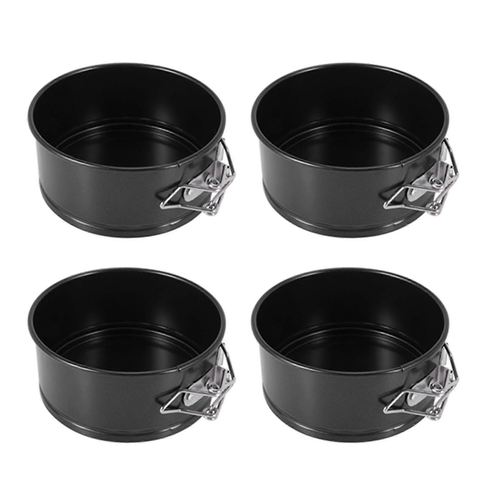 طقم مقلاة سبرينغ فورم صغير 4 بوصة - 4 مقالي تشيز كيك صغيرة غير لاصقة