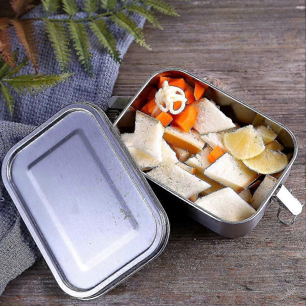 מיכלי מזון נירוסטה עם מכסים חסיני דליפות, מזון מתכת חותם הצמד