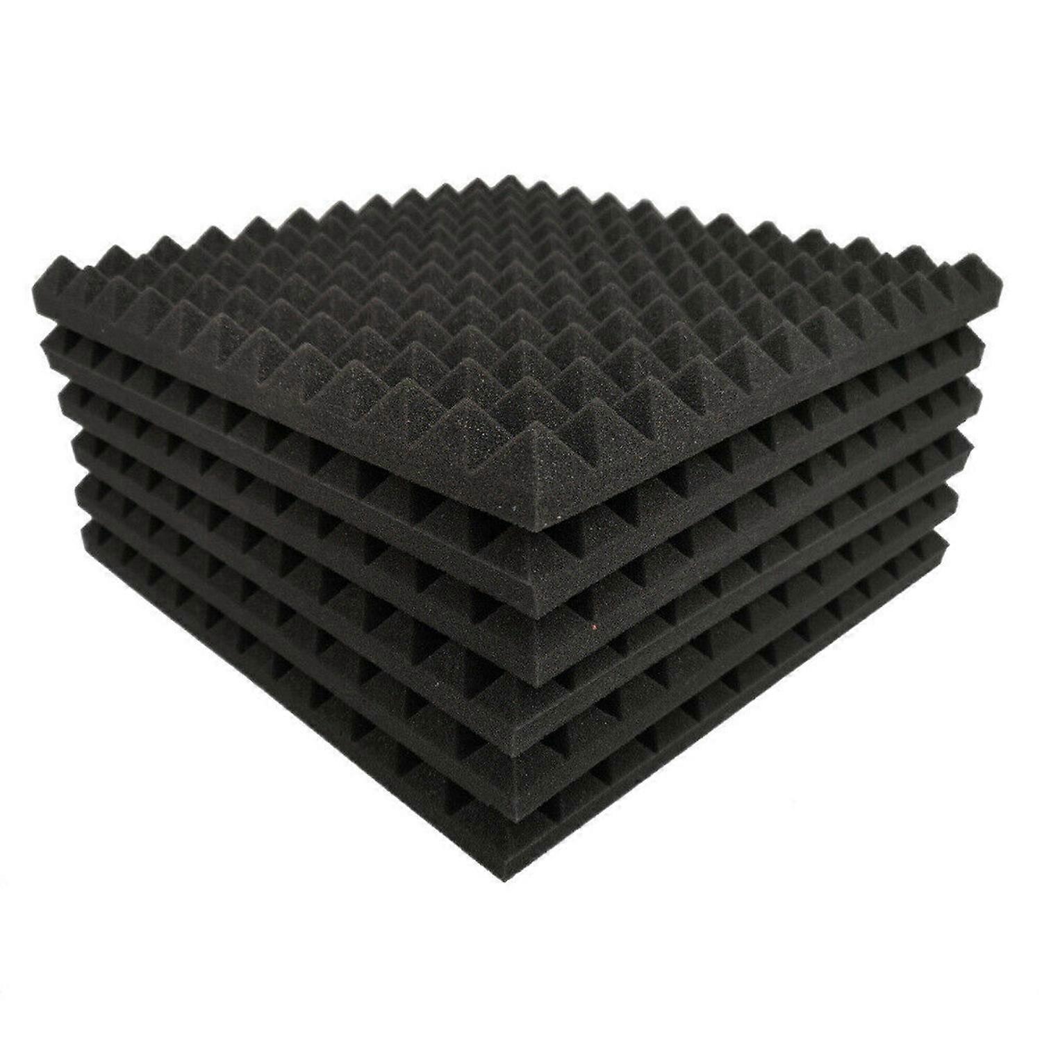 12 Pack Pyramid Shape Soundproof Foam Sound Proof Padding Treatment Panel for Bass Insulation