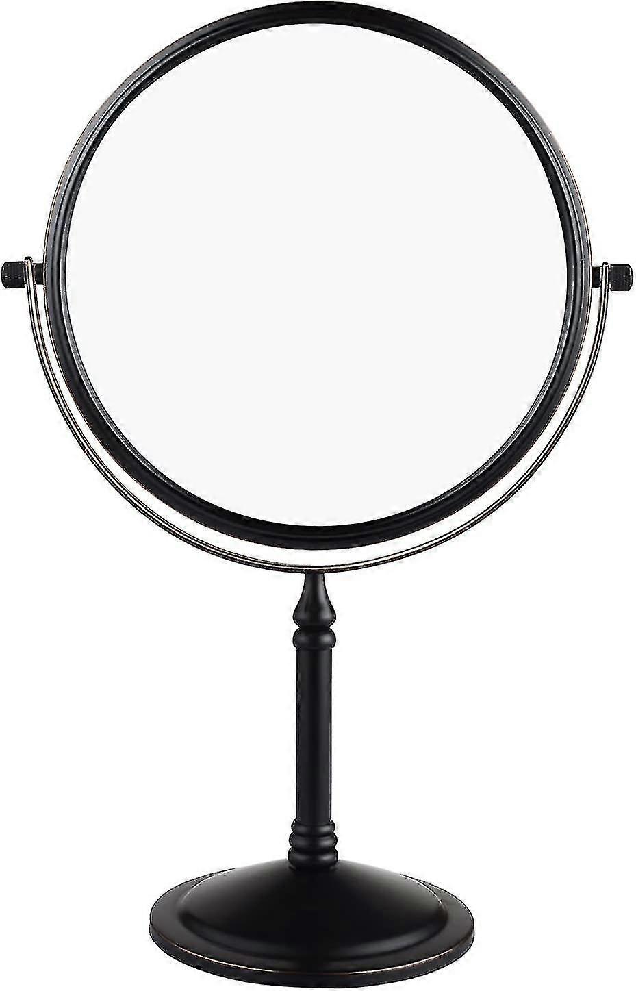 Freestanding Tabletop Makeup Mirror 8 Inch Double Sided 1x 3 X Magnification 360 Degree Swivel Cosmetic Vanity Magnifying Mirror For Table Desk Finish