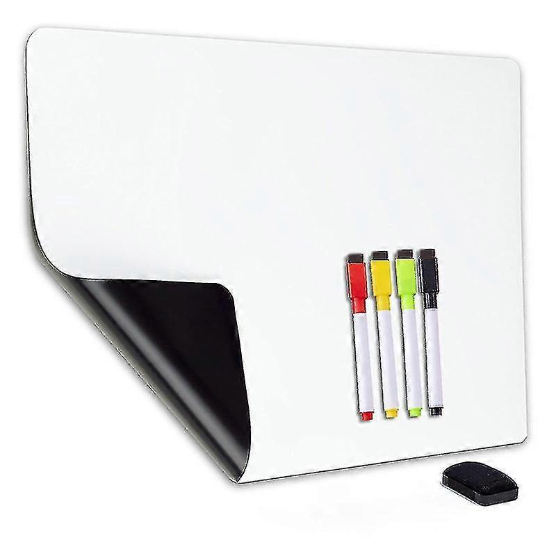 Magnetic Dry Erase Whiteboard Sheet With 4 Markers