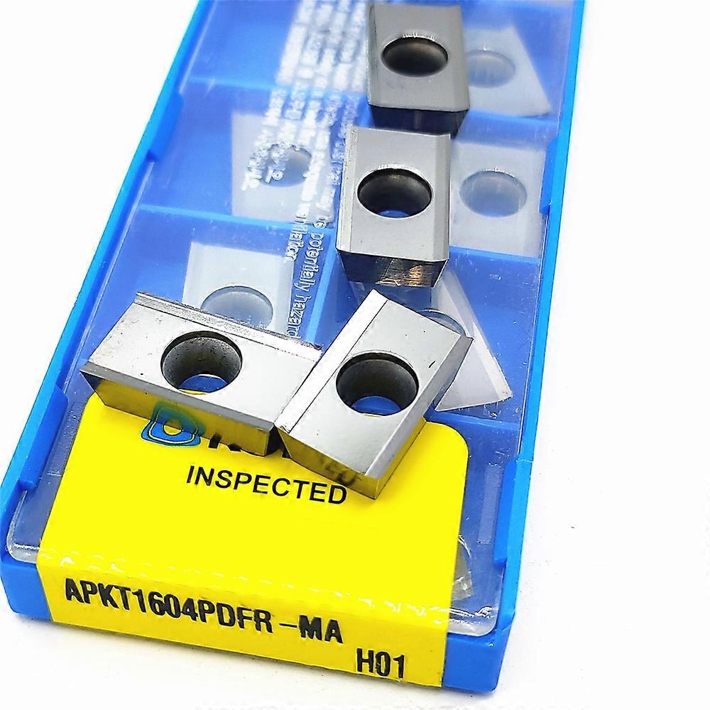 10PCS APKT1604PDFR-MA H01 Inserti in metallo duro per utensili per tornio in alluminio rame fresa