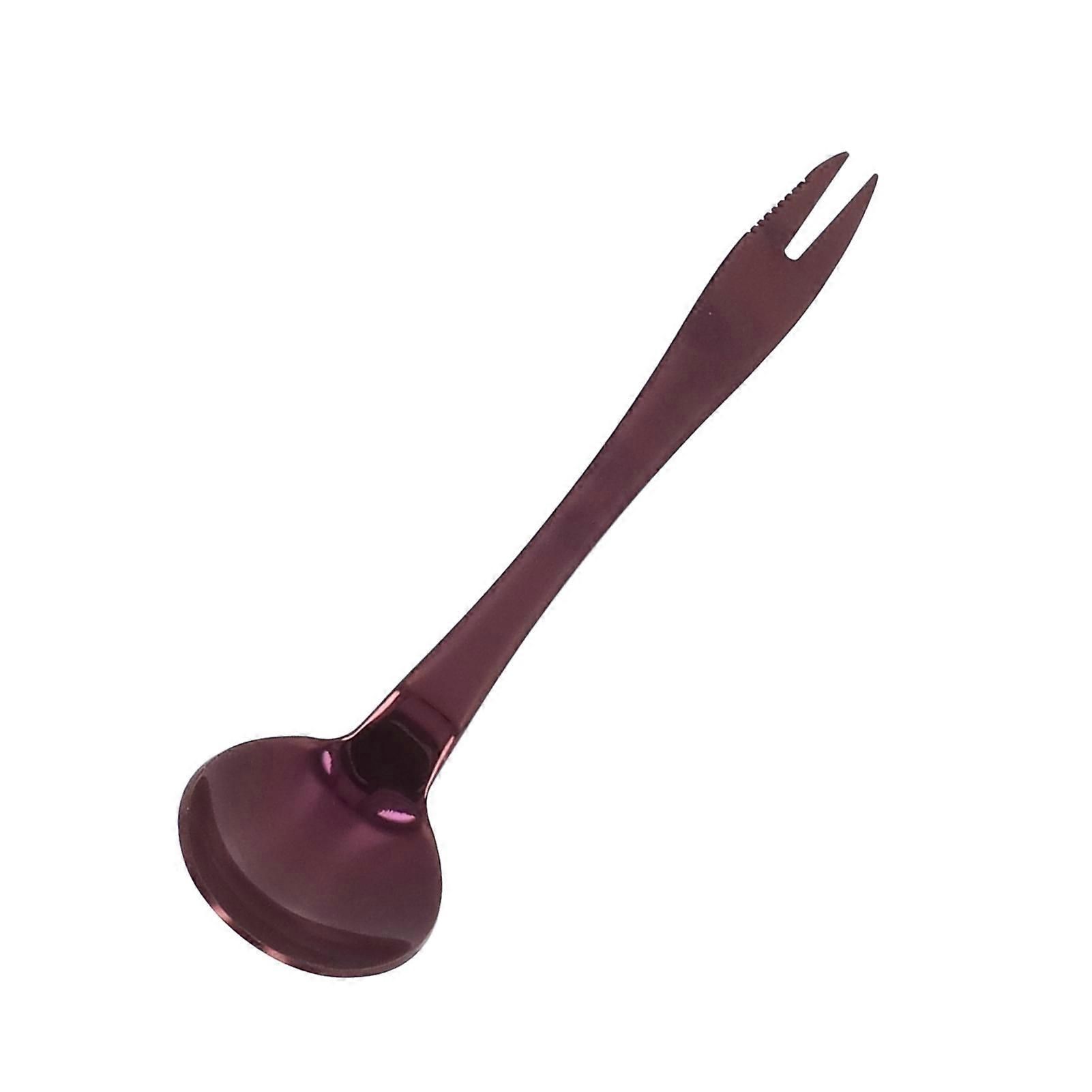 Purple 3 in 1 Multifunctional Portable Fork Spoon Spork Flatware Kitchen Tableware for Home