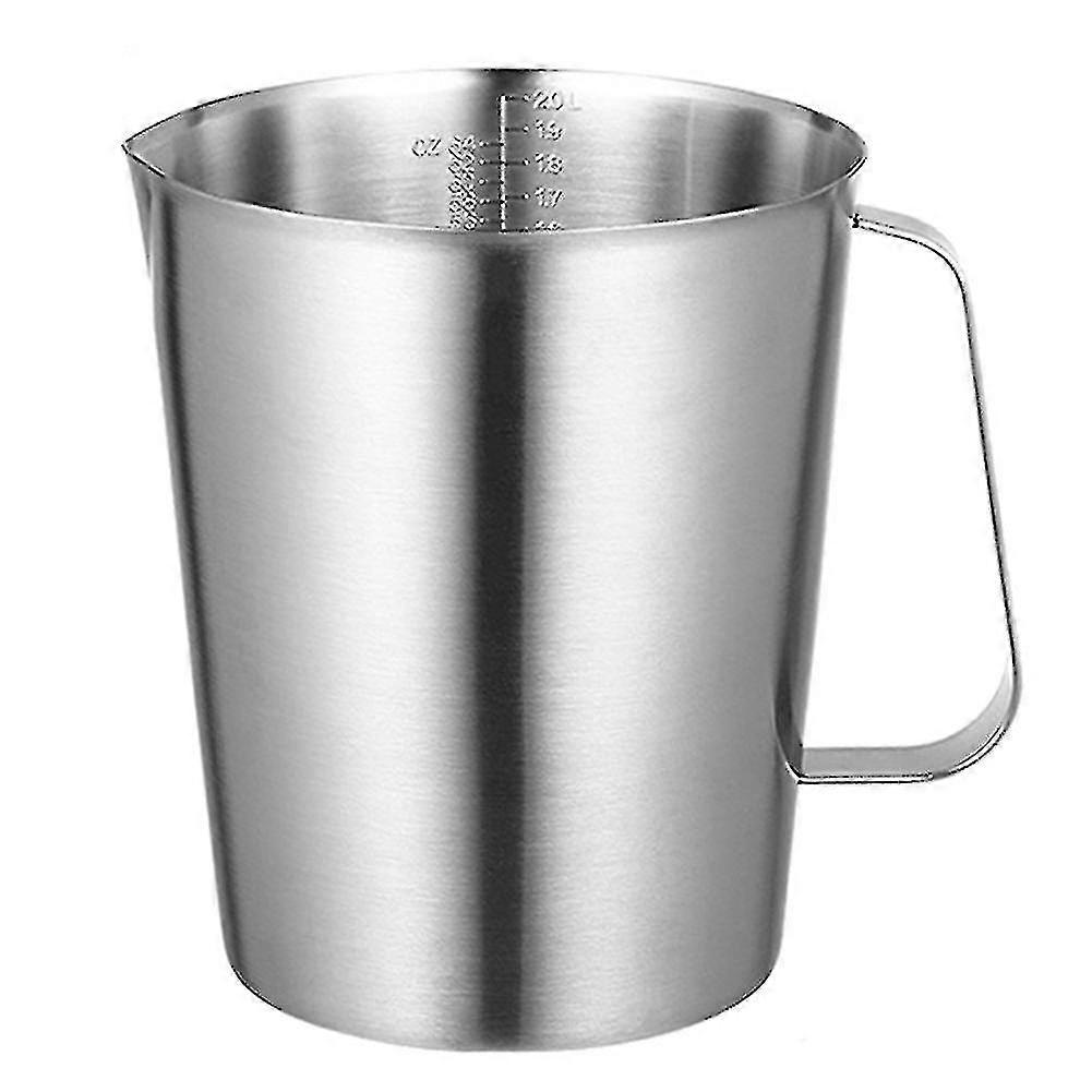 Stainless Steel Measuring Cup With Marking With Handle,kitchen Practical Measuring Cup Container (2 PXCL