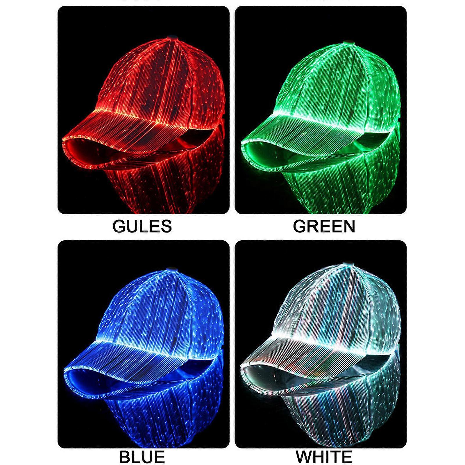 Fluorescent Cap LED Light Up Baseball Caps with 11 colors luminous glowing- Durable Hip-hop Glowing Hats,2023 New