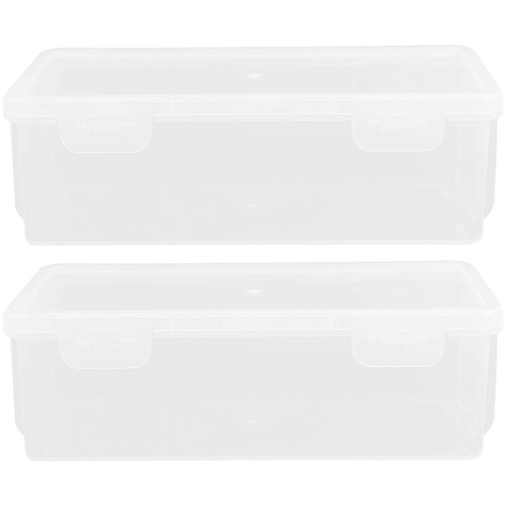 2Pcs Kitchen Condiment Holder Bread Storage Box Sealed Toast Container Toast Organizer