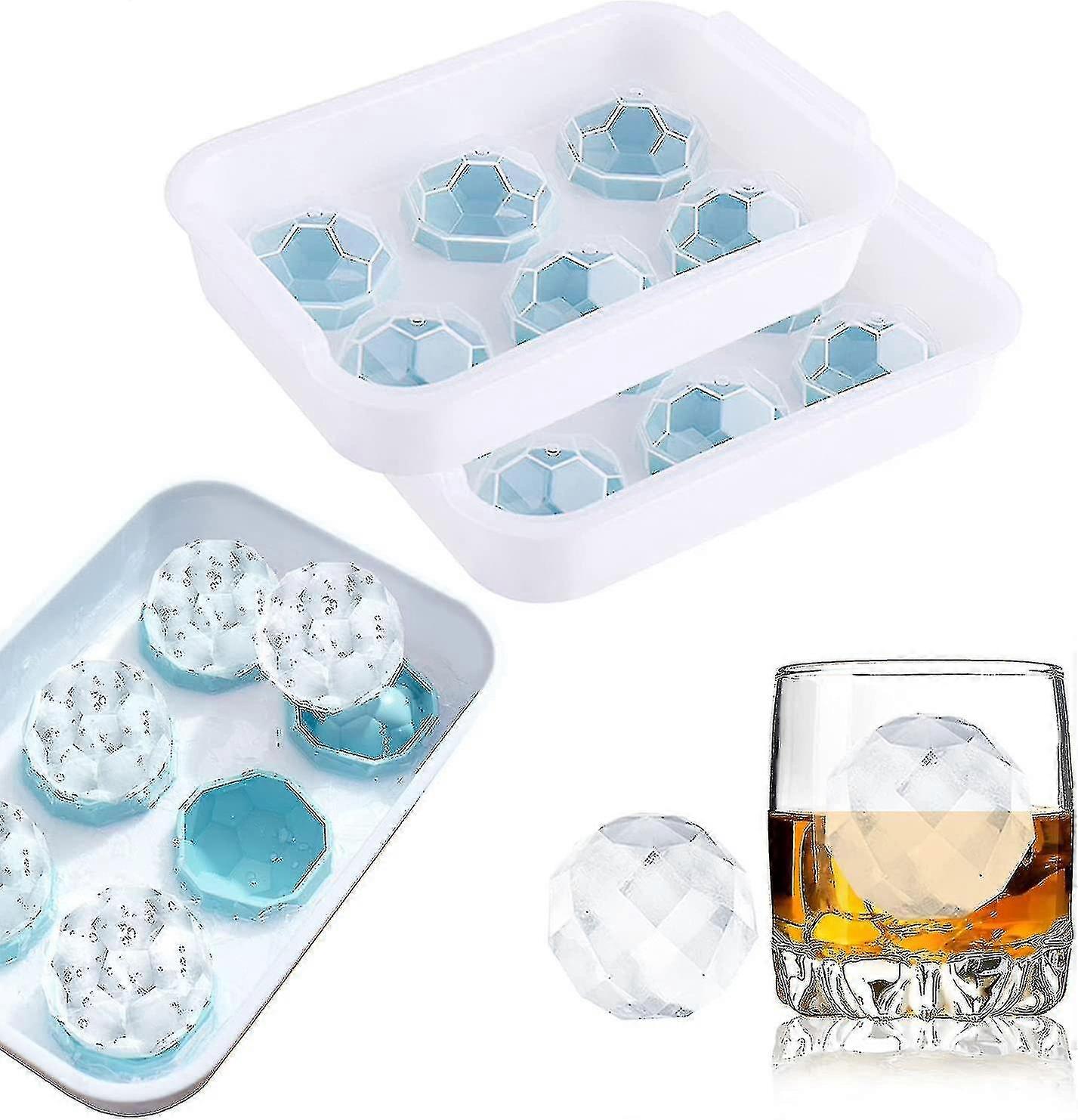 Heilwiy Ice Cube Mold With Lid Set of 2