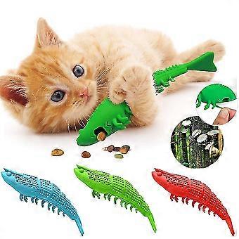 Interactive Cat Toys Kitten Catnip Toothbrush Chew Treat Toy Natural Rubber Bite Resistance Lobster Shape Toys