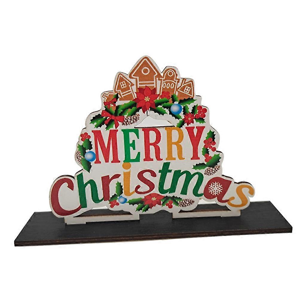 Jul för kreativa DIY Trä Skrivbordsprydnader för kreativa trästatyer