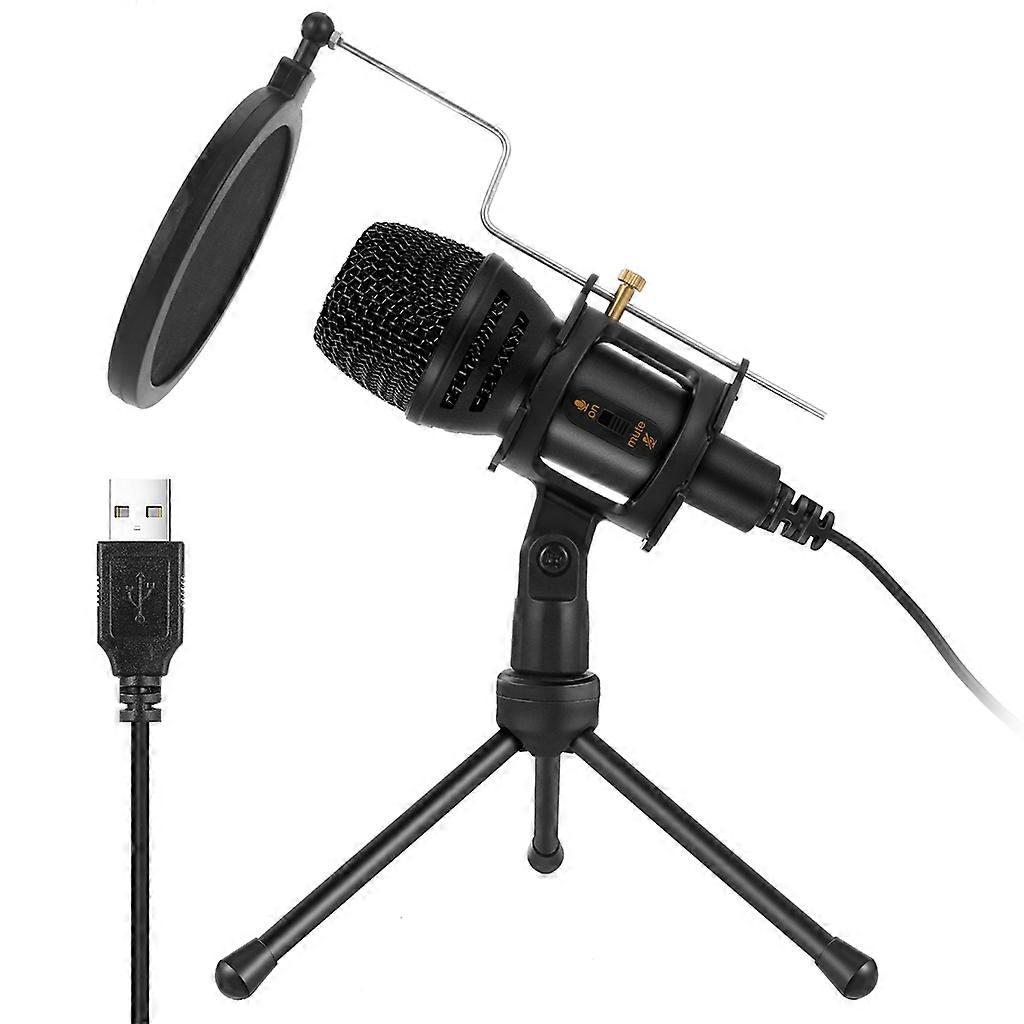 1Set Desktop Computer Microphone with Stand for  Game Computer Laptop PC