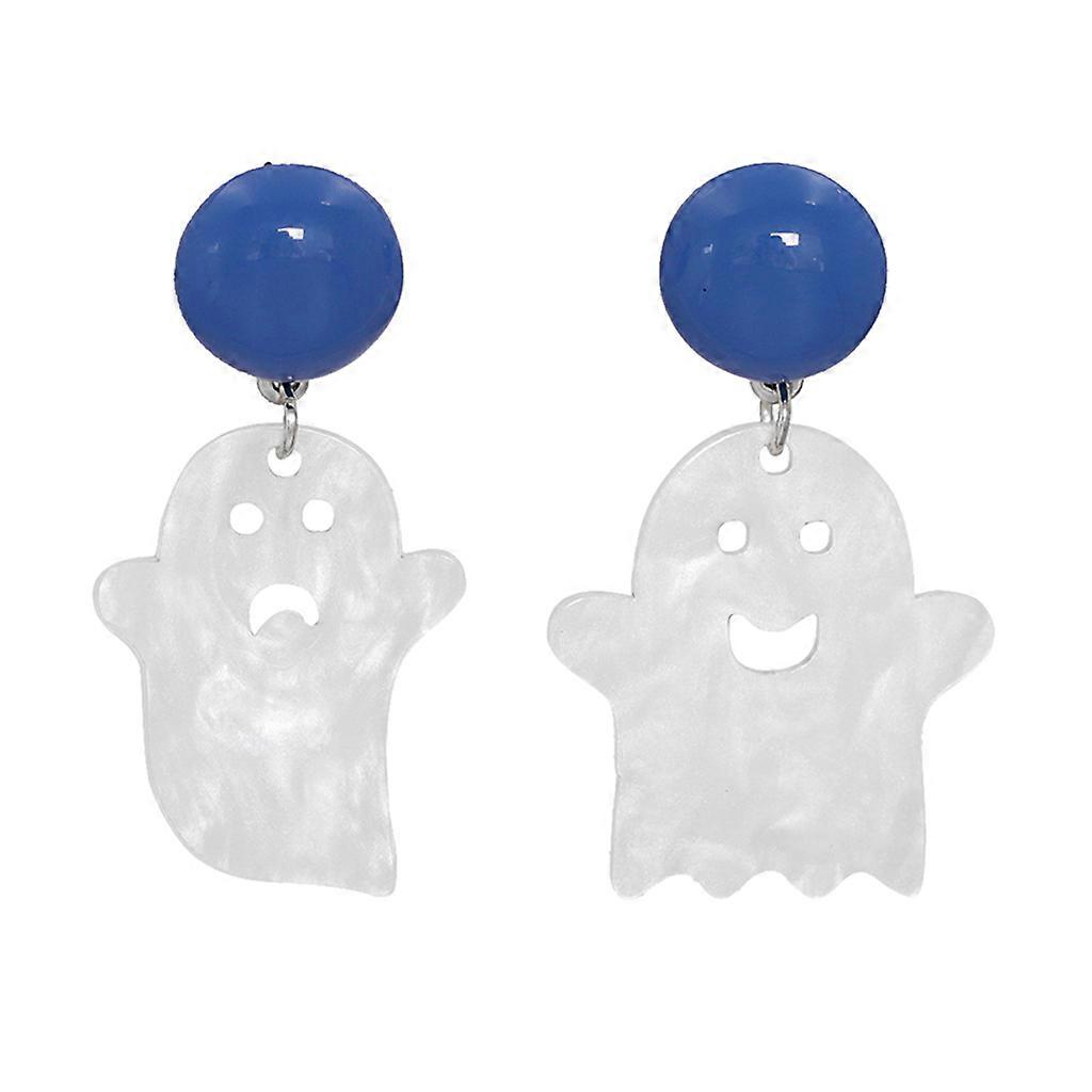 Halloween Ghost And Pumpkin Stud Boucle d’oreille Bijoux Fantaisie Argent Effrayant Accessoire