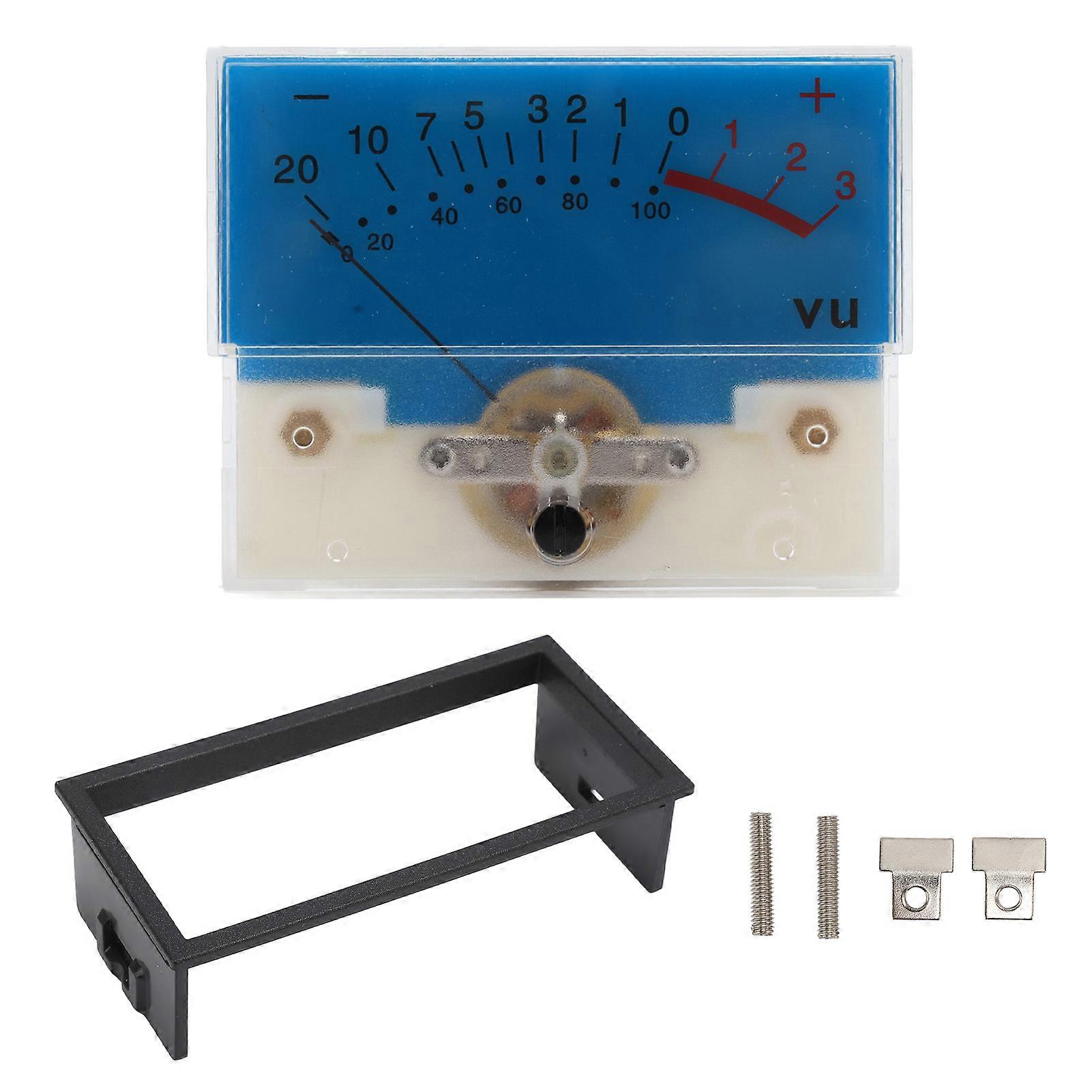 VU Meter Header 12V High Accuracy Sound DB Level Header Power Amplifier Pegelmesser mit Hintergrundbeleuchtung 500UA 650 Blau