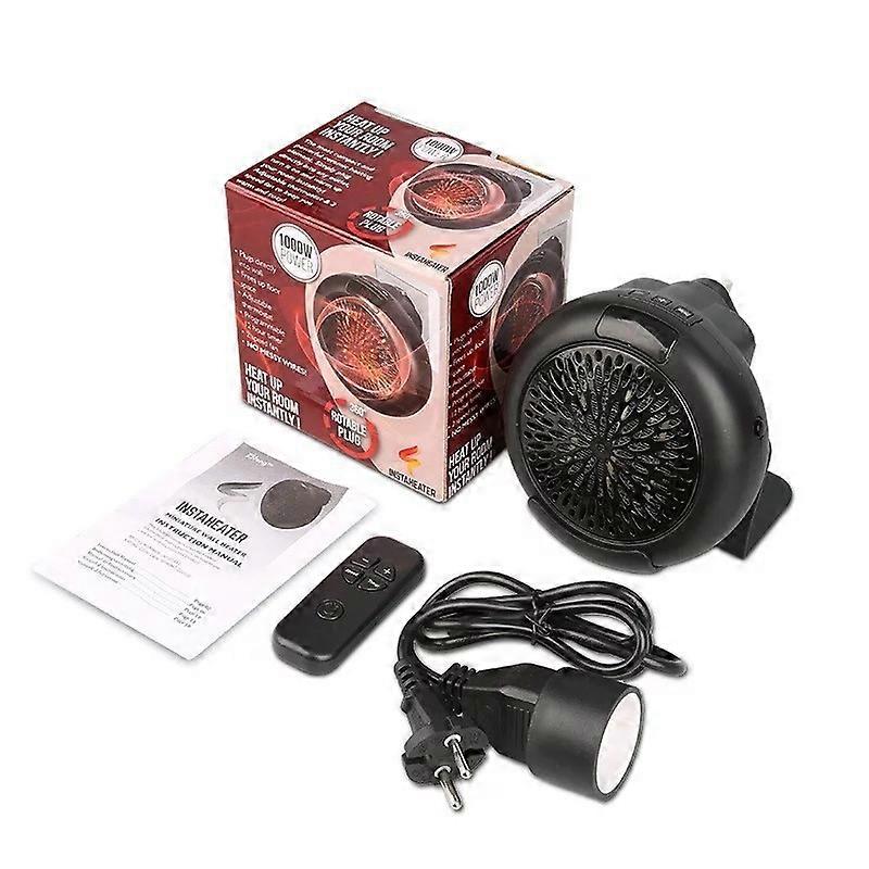 Wall Mounted Fan Heater, Ceramic Personal Electric Heater Fan for Home Study Office with Timer and Display