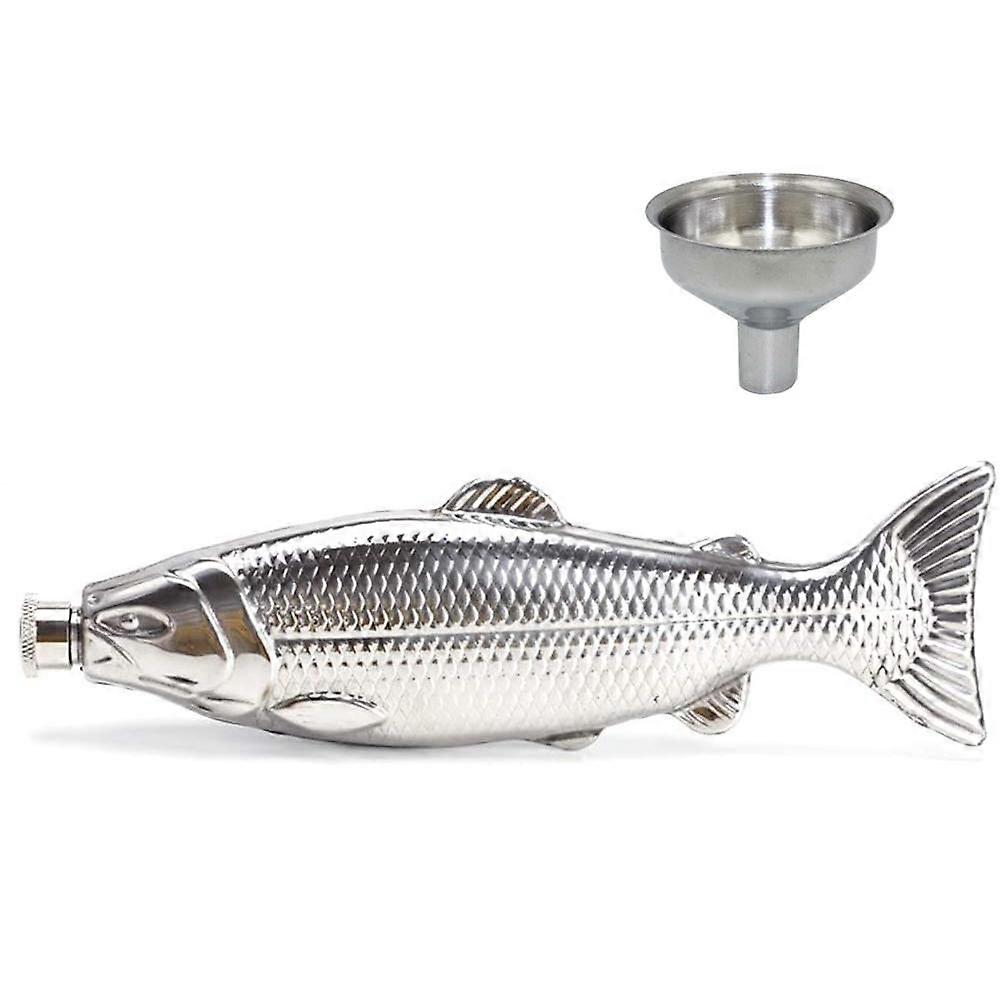 Hip Flasks Hip Flask Fish Shape 5Oz Hip Flask Alcohol Bottle Stainless Steel Pocket Flask Party Drinkware for Outdoor Giving