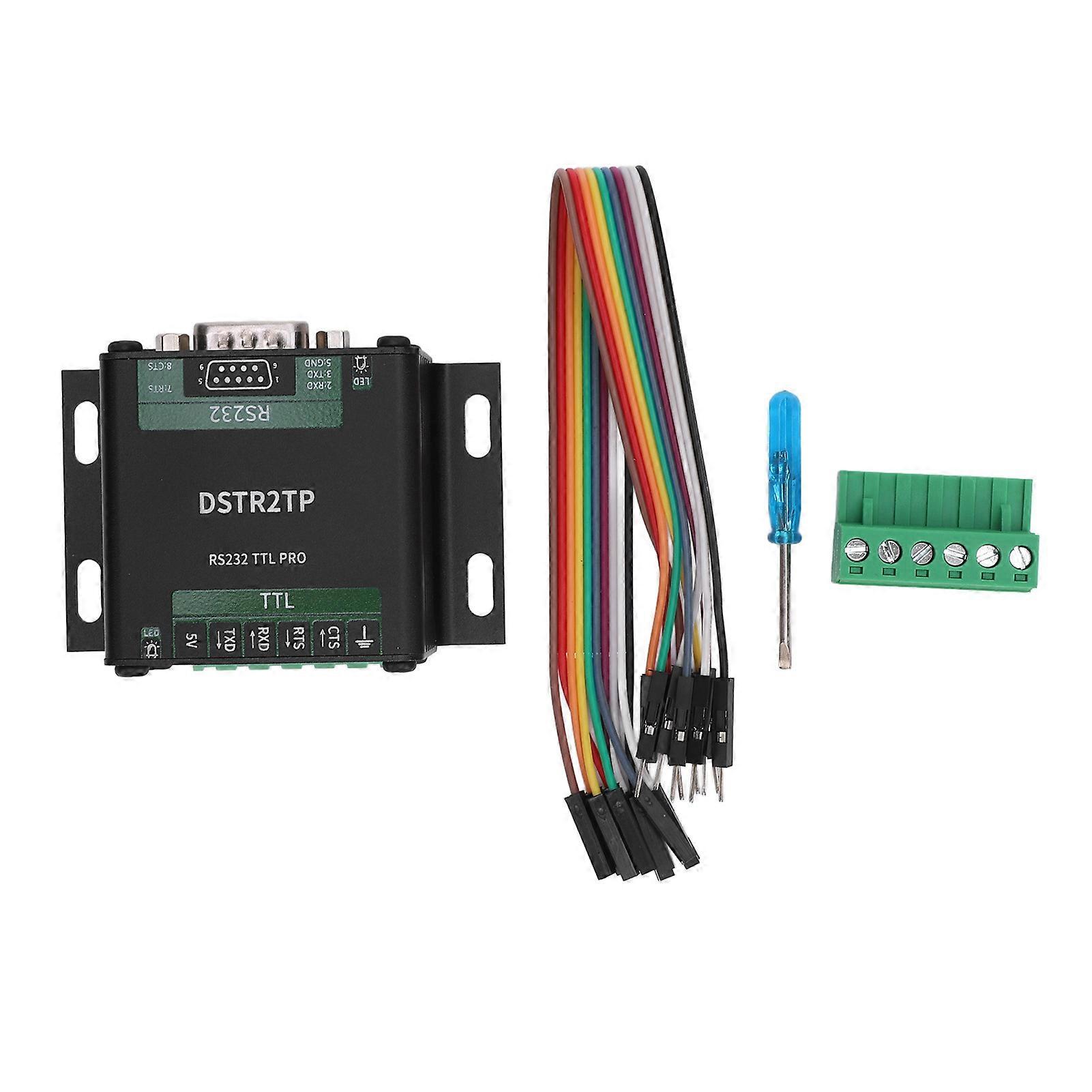 RS232 to TTL Isolated Converter Serial Module Data Transfer RS232 to TTL Module with 3 Color LED Indicator 5V